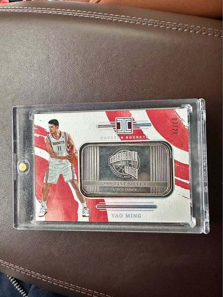 2023-24 Impeccable Yao Ming Troy Ounce Silver Bar /20