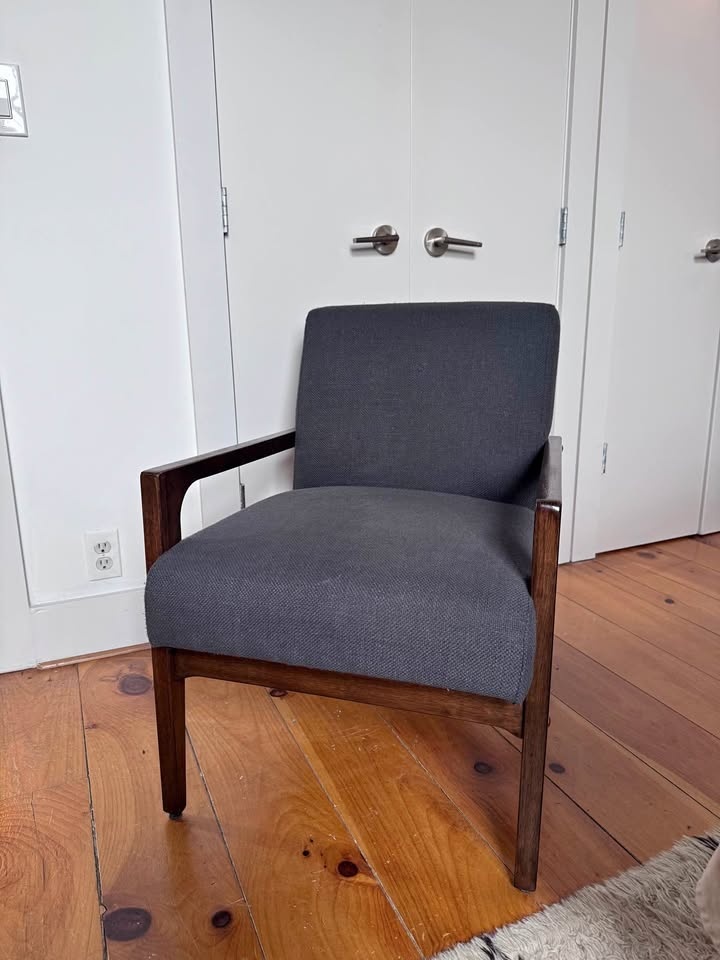 Mid Century Modern Arm Chair - Charcoal Gray