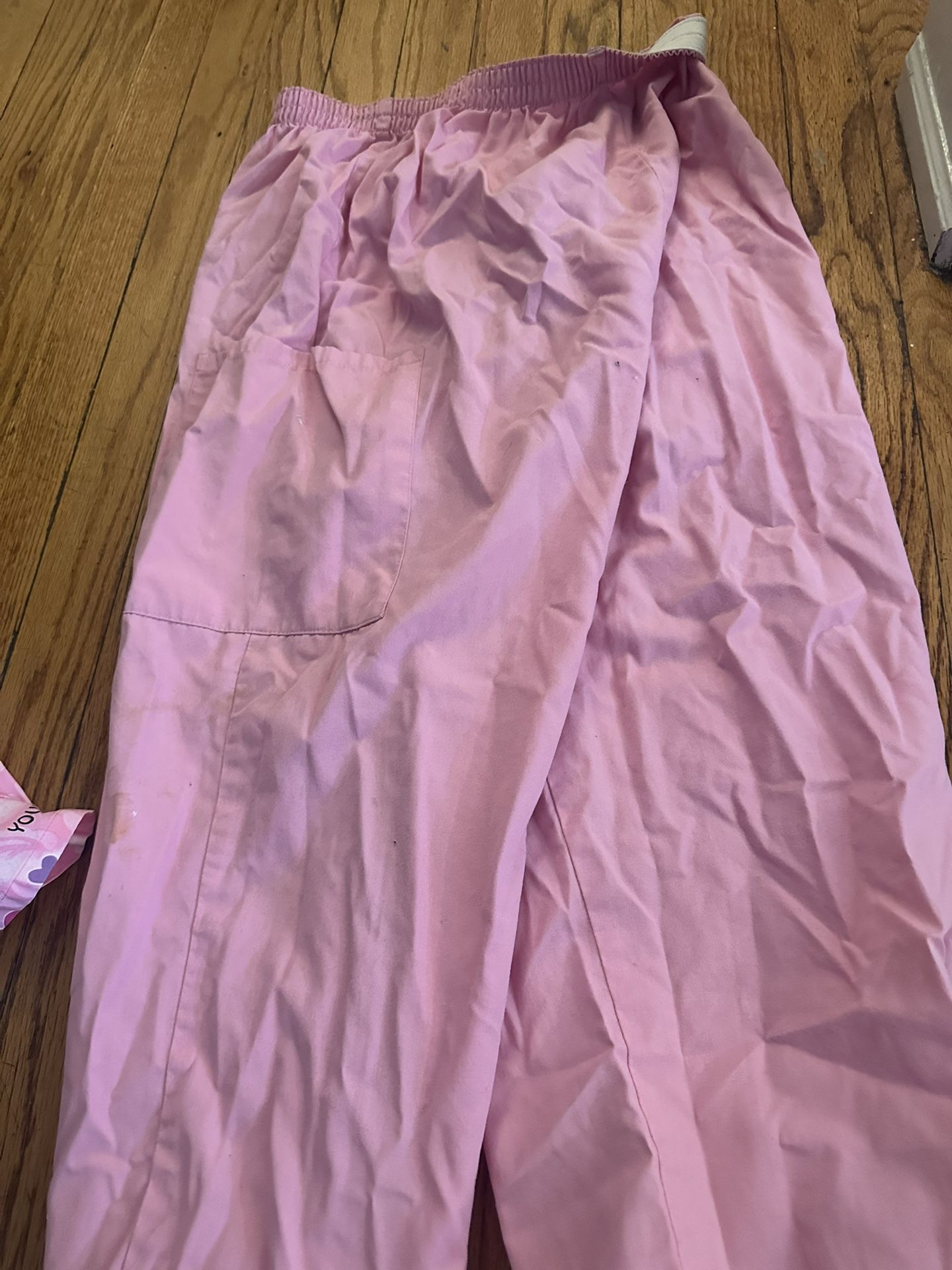 Women's Small Pink Scrub Pants