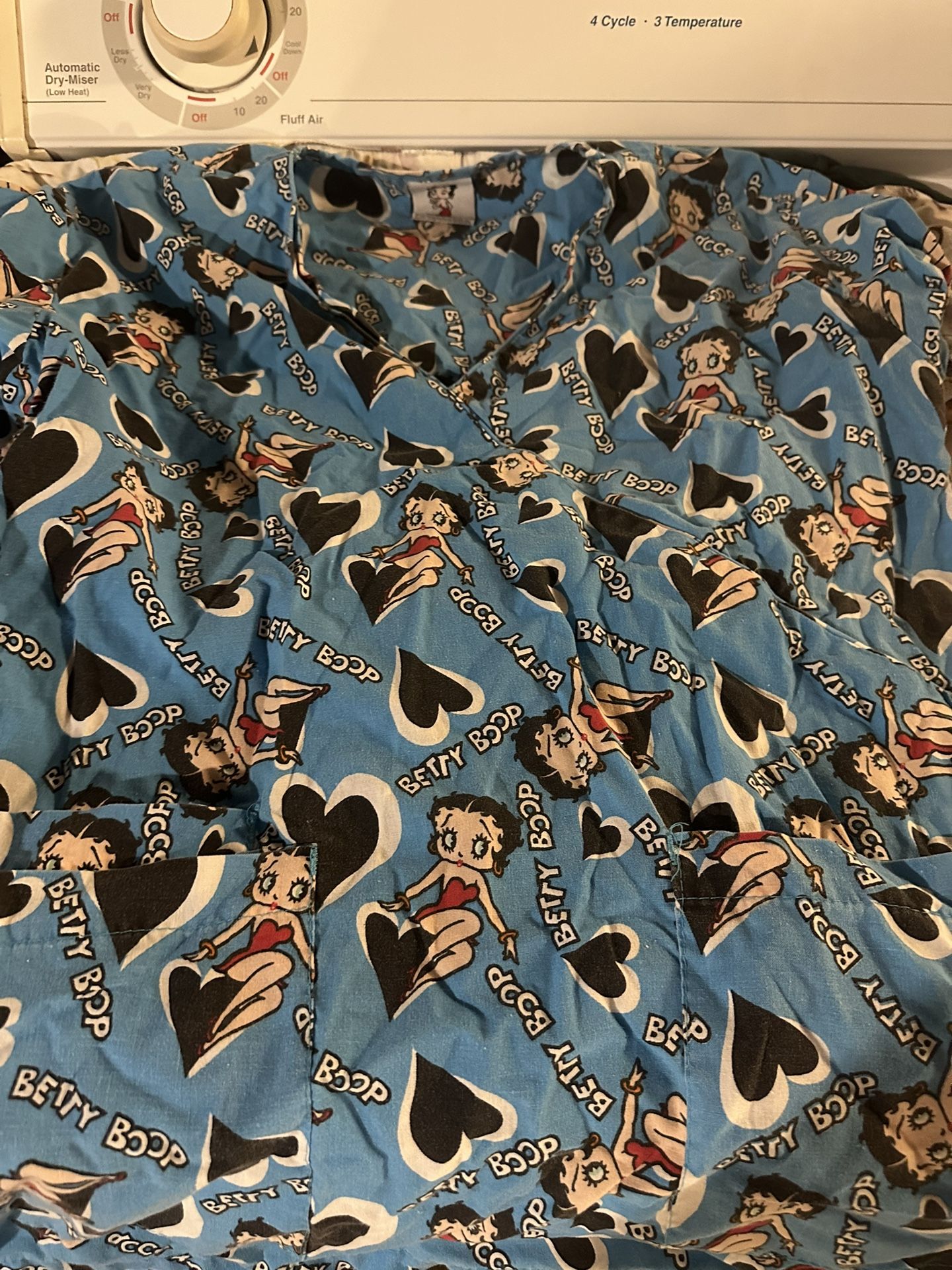 Women's Betty Boop Scrub Top Small