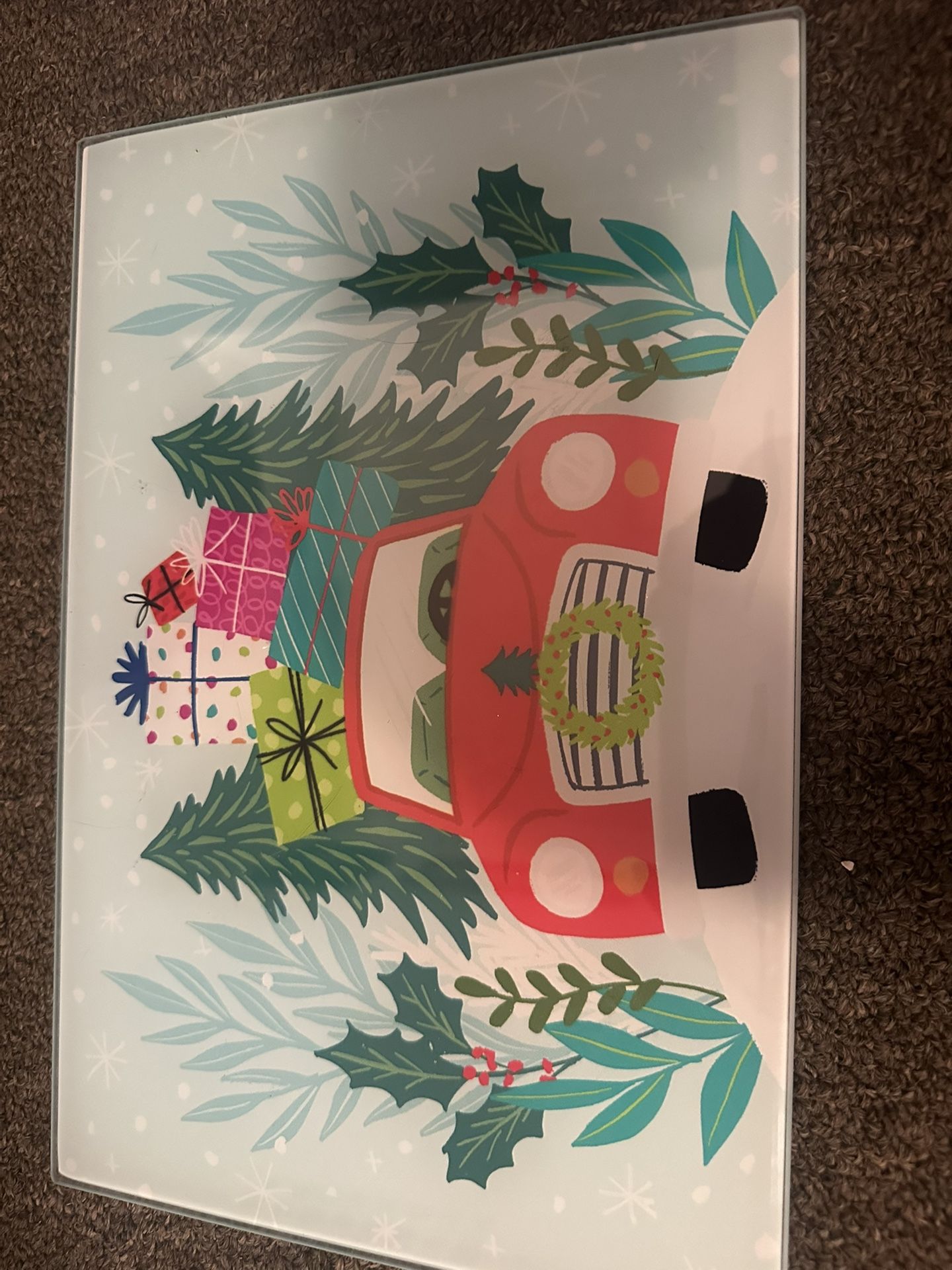 Christmas Glass Cutting Board