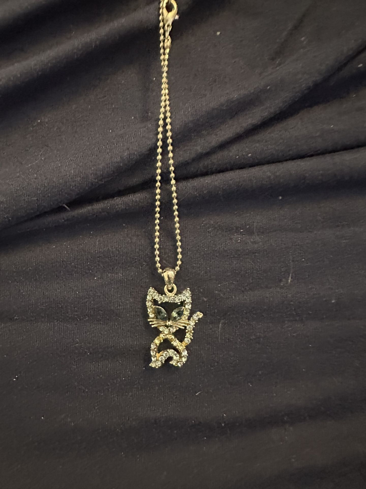 Light Blue Cat Necklace