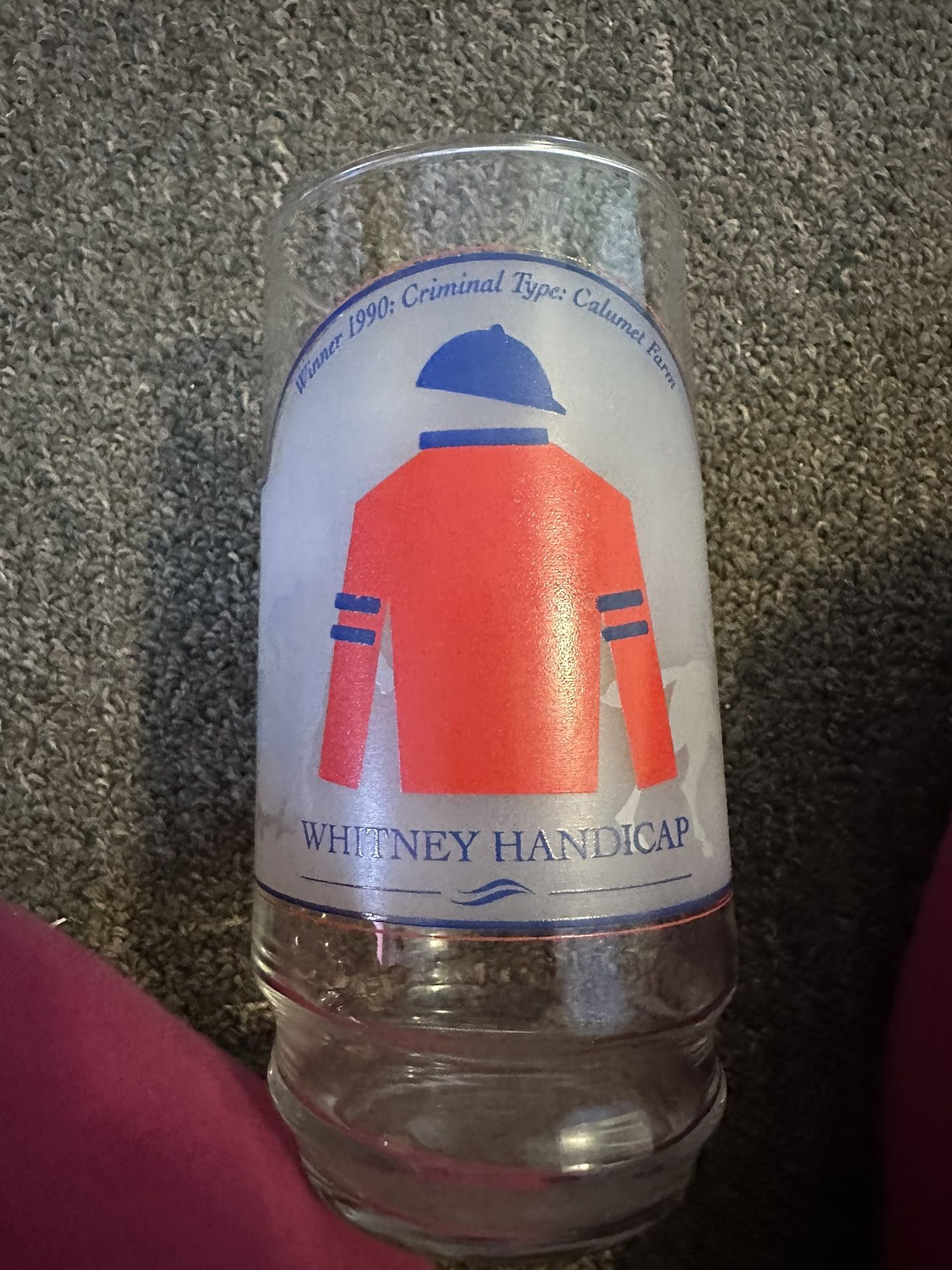 1990 Whitney Handicap Glass