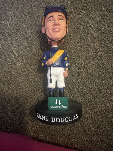 VINTAGE Bobblehead RENE DOUGLAS Racetrack Jockey RARE HARD TO FI