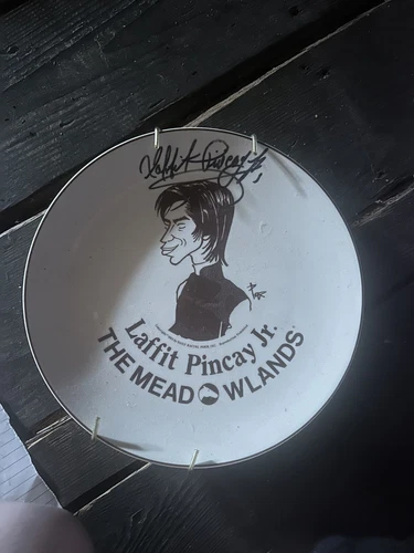 Laffit Pincay Jockey Autographed Plate From The Meadowlands Race