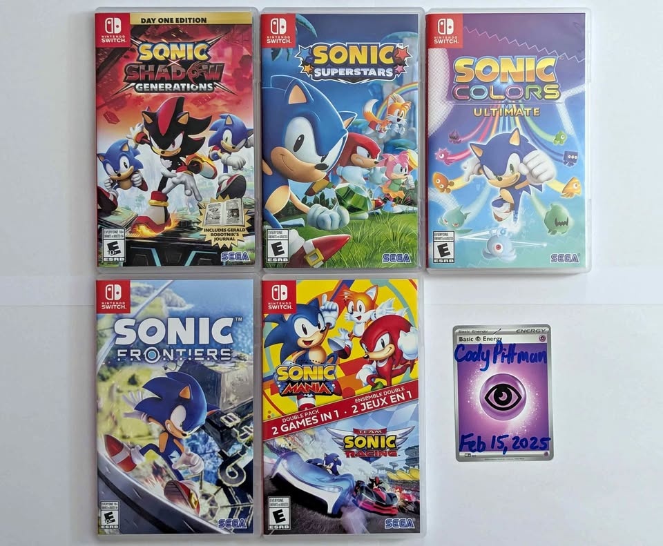 Sonic Nintendo Switch Game Lot