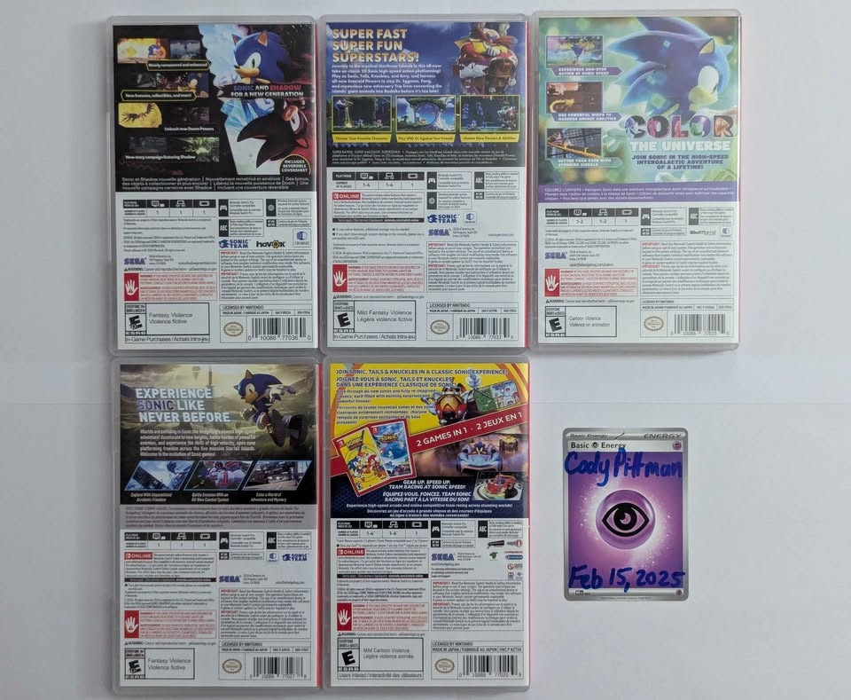 Sonic Nintendo Switch Game Lot - photo 2