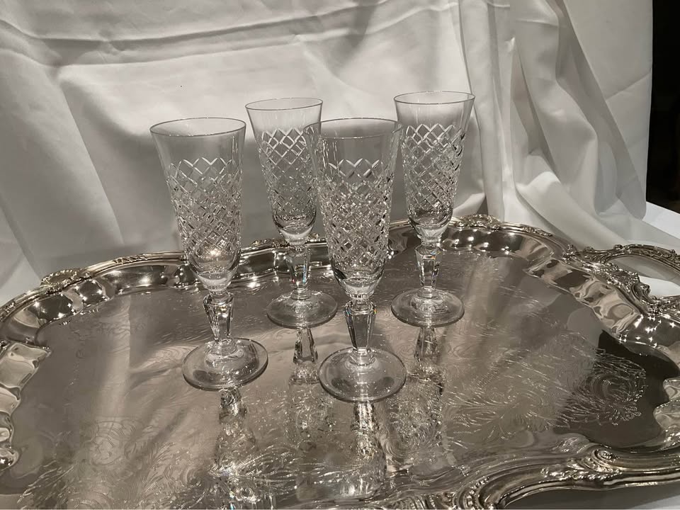 Crystal Vintage Champagne Glasses Set of 4 - photo 2