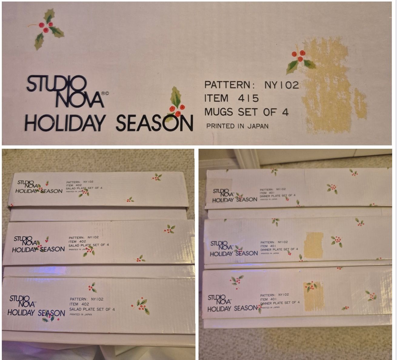 Rare 40 Pc Studio Nova Holiday Dinnerware Set - photo 2