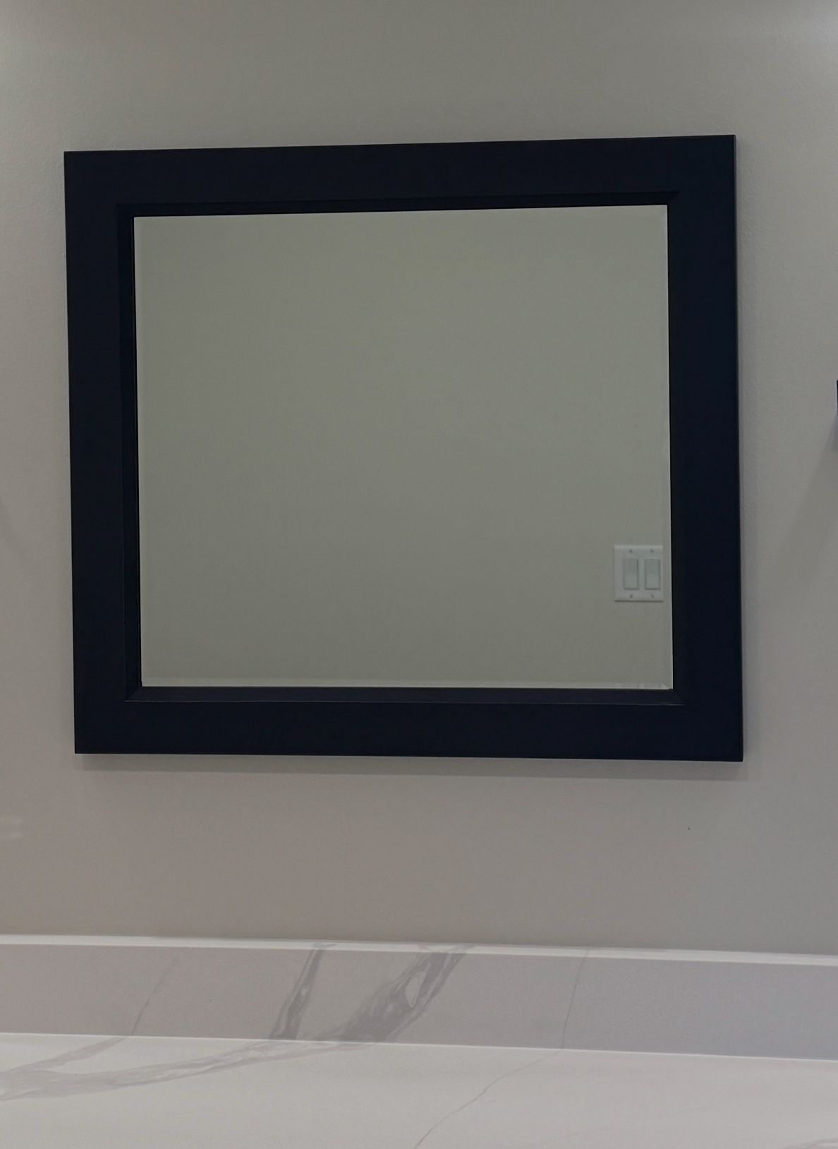 J&K Cabinetry Naval Blue Vanity Mirror 30"x27"