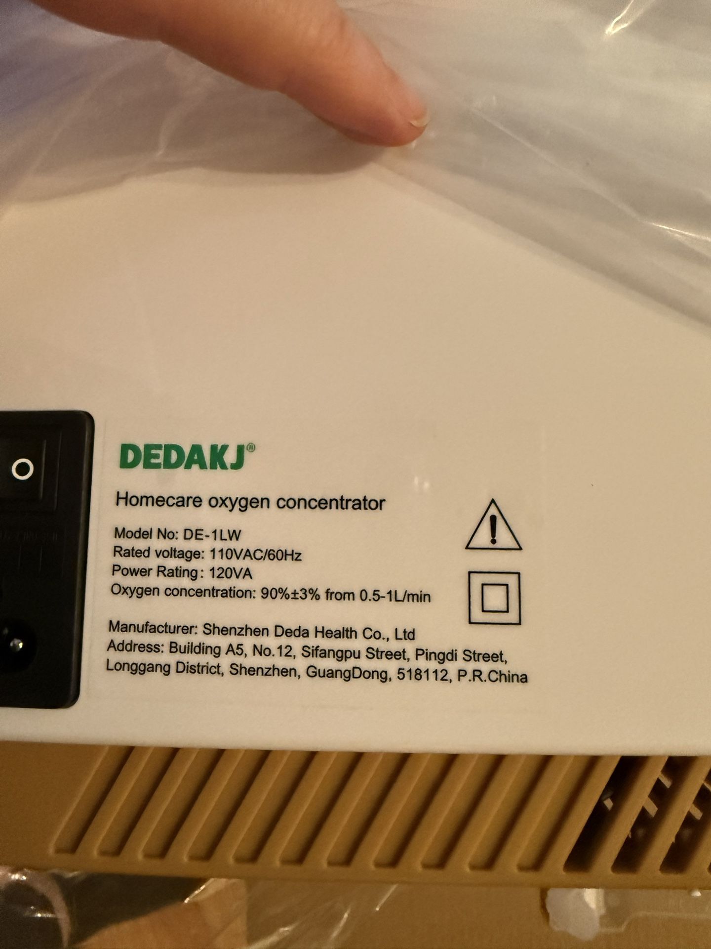 New Box Dedakj DE-1LW Oxygen Breathing Machine - photo 5