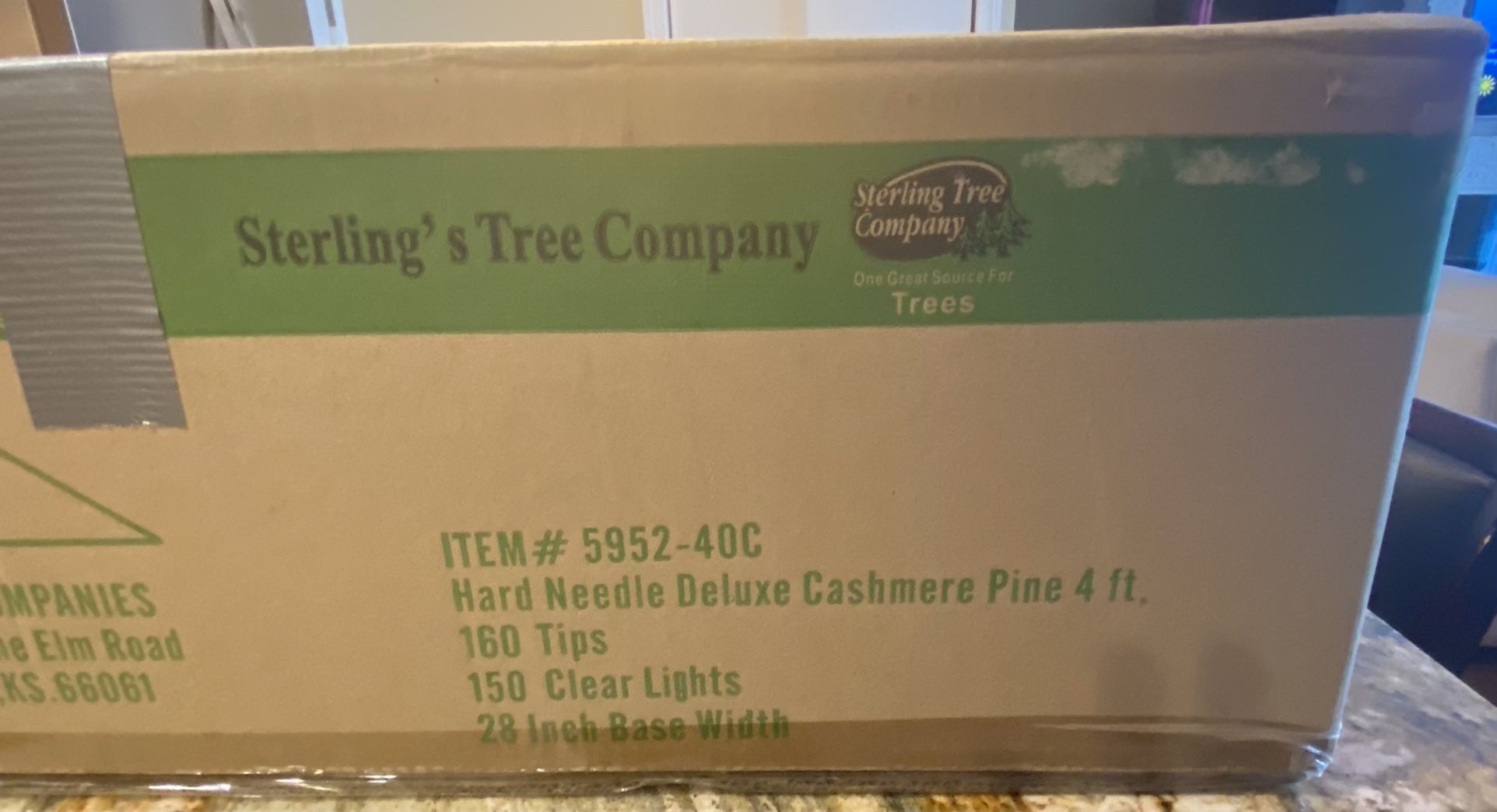 Sterling's 4' Christmas Tree Hard Needle Pine Deluxe Cashmere