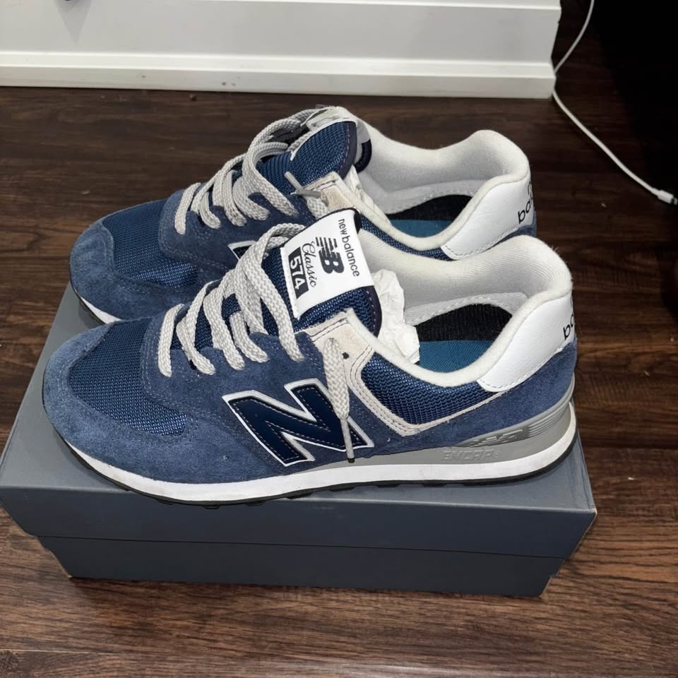New Balance Mens 574 CORE PACK NAVY BLUE SIZE 9.5M - photo 4