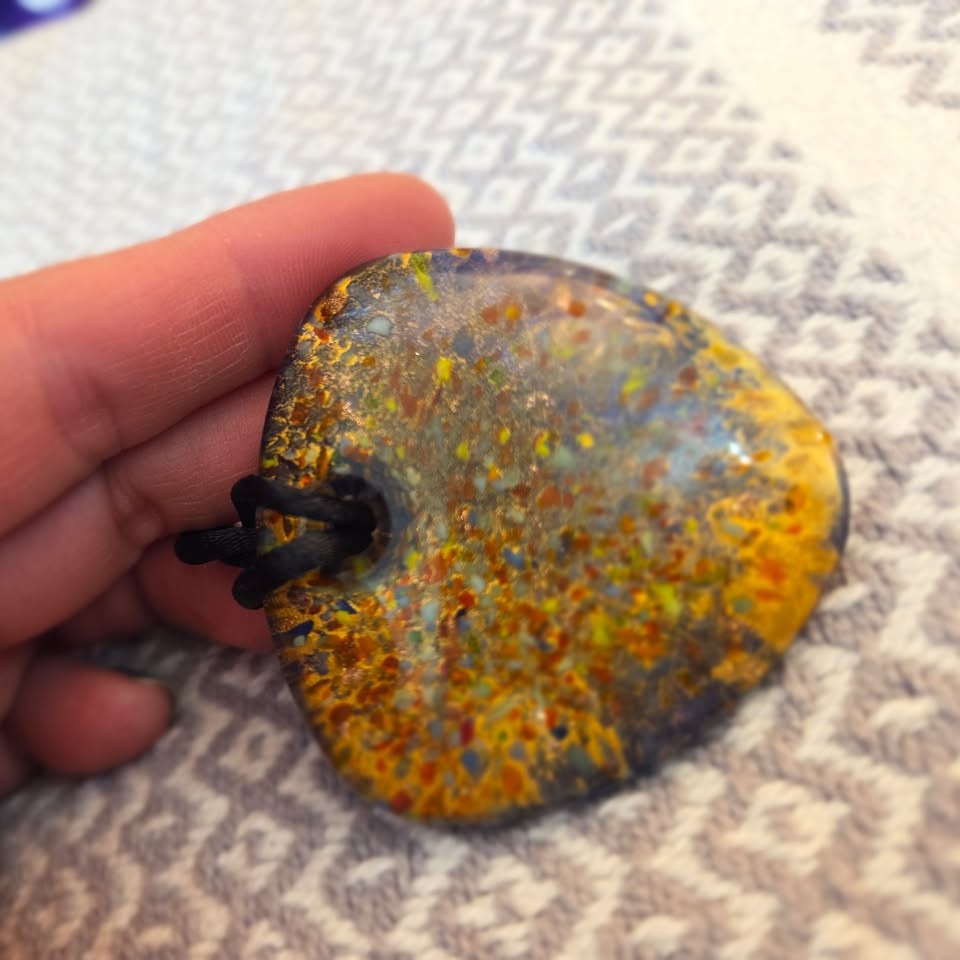 Handmade Fused Glass Pendant Necklace - photo 3