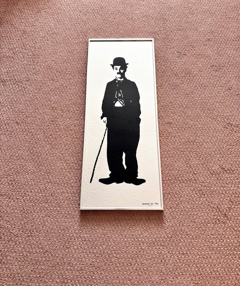 Vintage Charlie Chaplin Mirror by Stamford Art Mfg
