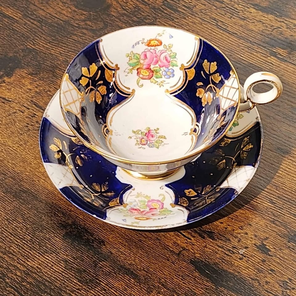 Radfords Fenton Cobalt & Gold Cup & Saucer Set