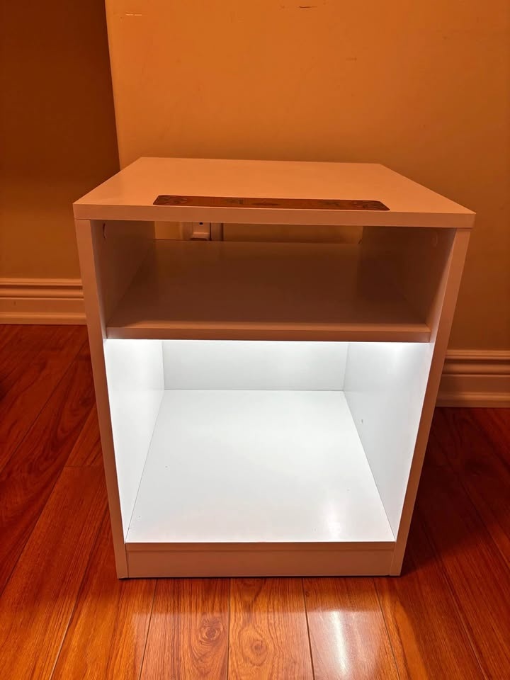 Puja Mandir Nightstand Table with Bright LED Light