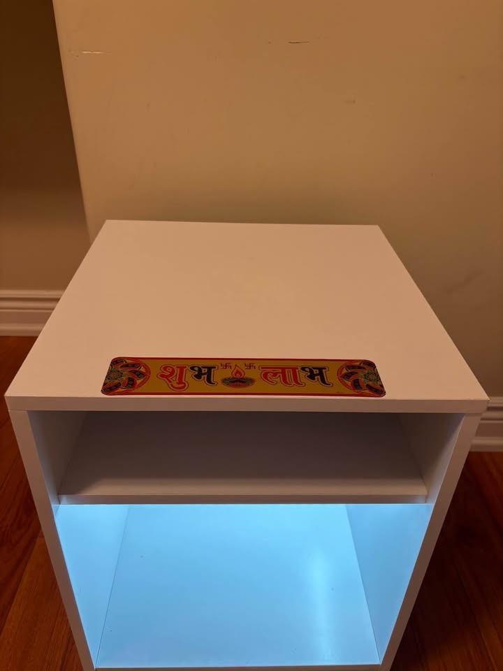 Puja Mandir Nightstand Table with Bright LED Light - photo 3
