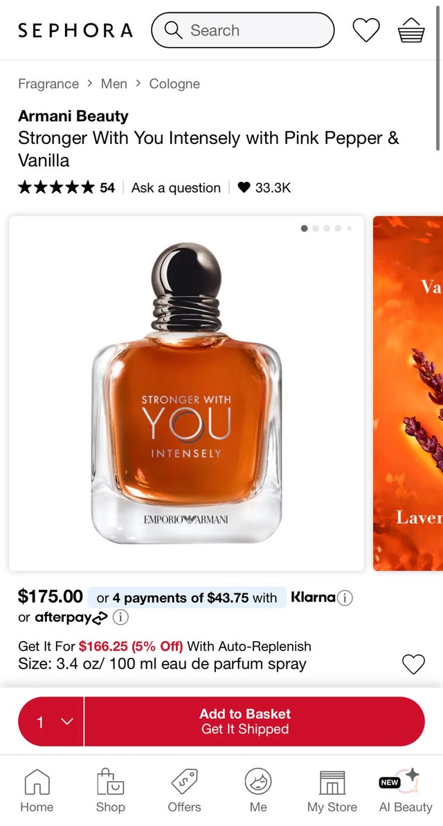 Armani Stronger With You Intensely 100ml