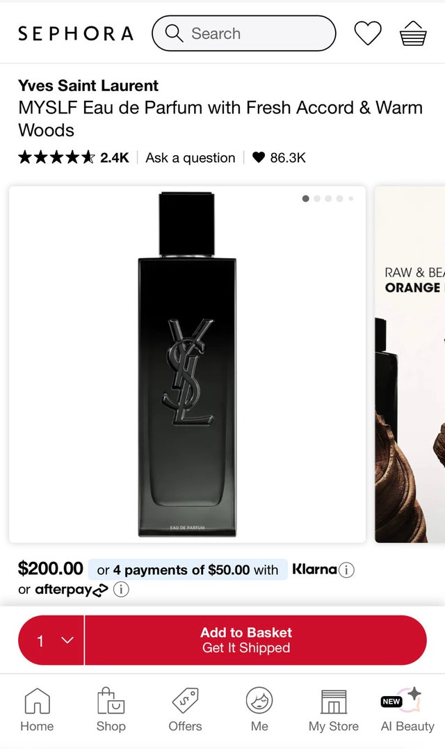 YSL myslf 100 ml EDP