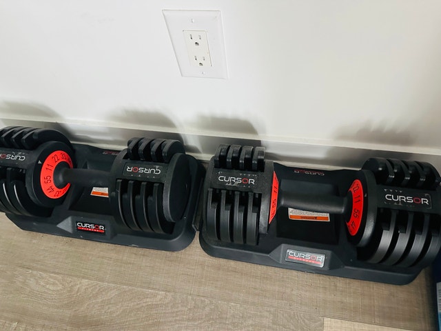 Cursor High Quality Adjustable Dumbbells up to 55 lbs Each