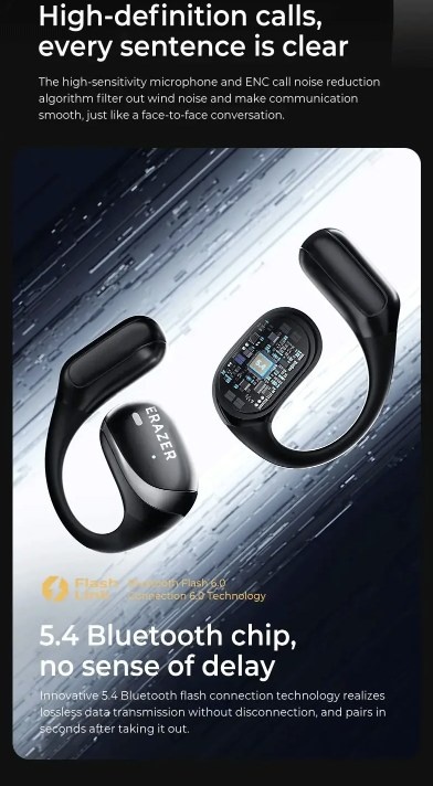 ERAZER Wireless Earbuds Headphones OWS HiFi Stereo Sports Open B - photo 3