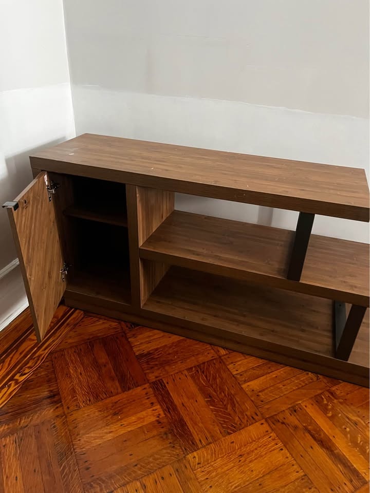 TV Media Console Stand with Staggered Shelving - photo 3