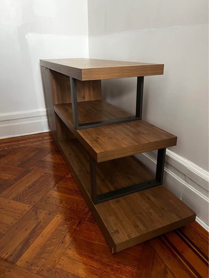 TV Media Console Stand with Staggered Shelving - photo 5