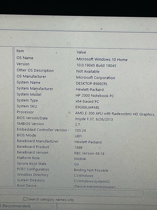 HP 2000 Notebook PC