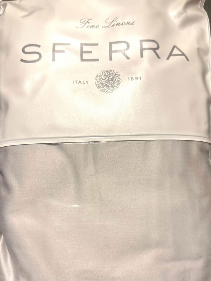 Grey Sferra King Pillow Case - Extra Long Staple Cotton Sateen