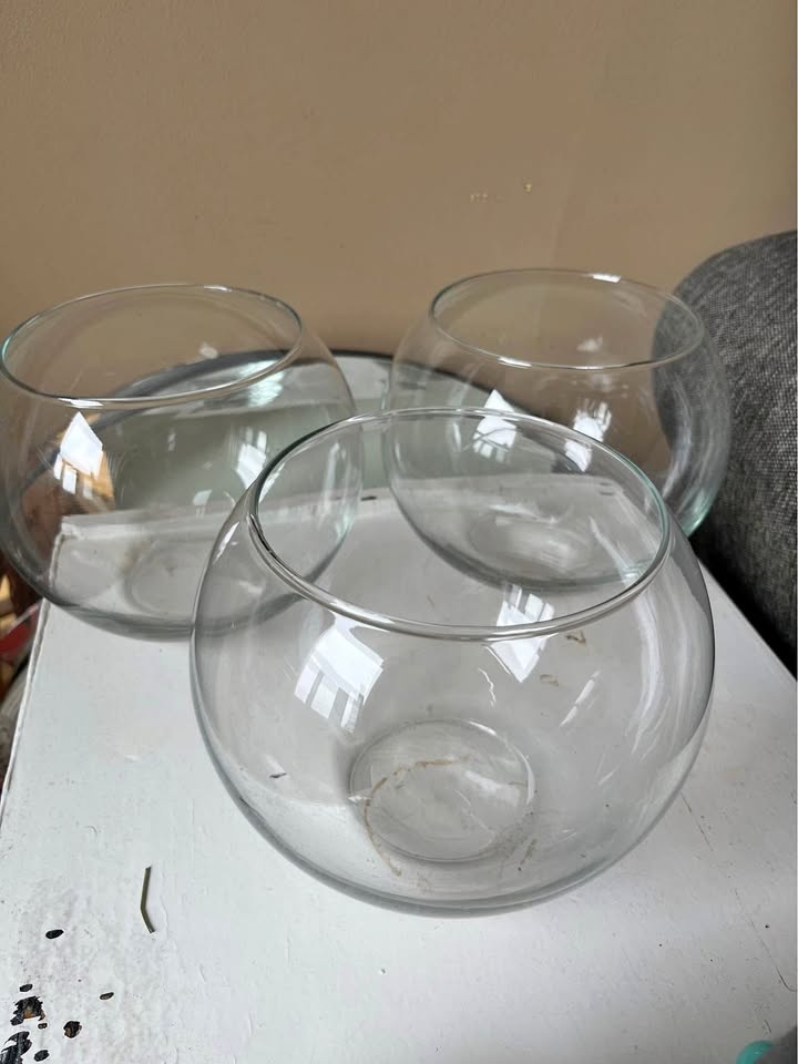 Libbey Glass Bubble Ball Bowl - 8"