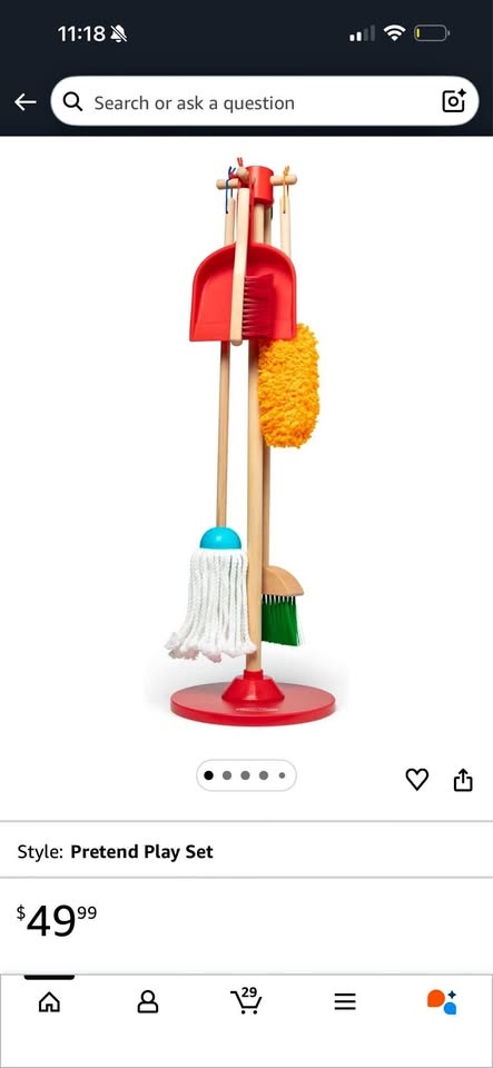 BNIB Melissa & Doug Dust! Sweep! Mop! Cleaning Play Set