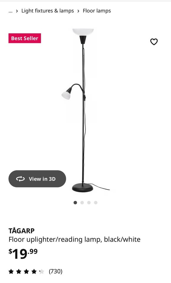 IKEA WHITE LAMP - TAGARP - photo 2