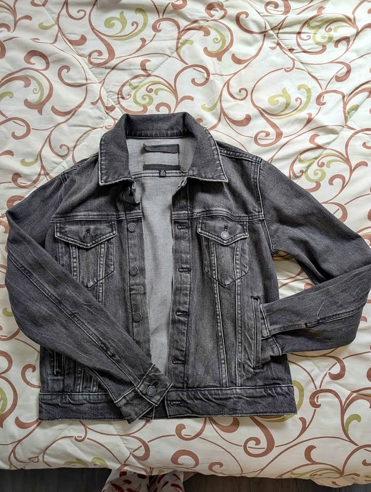 Black Denim Jacket — Classic Trucker Style