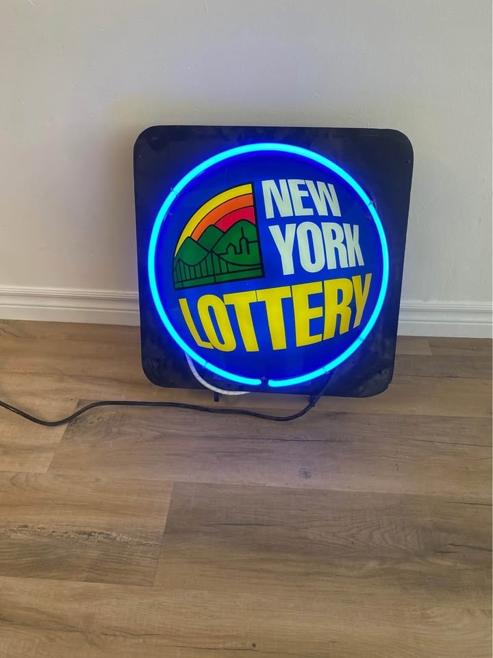 New York Lottery Vintage Neon Sign