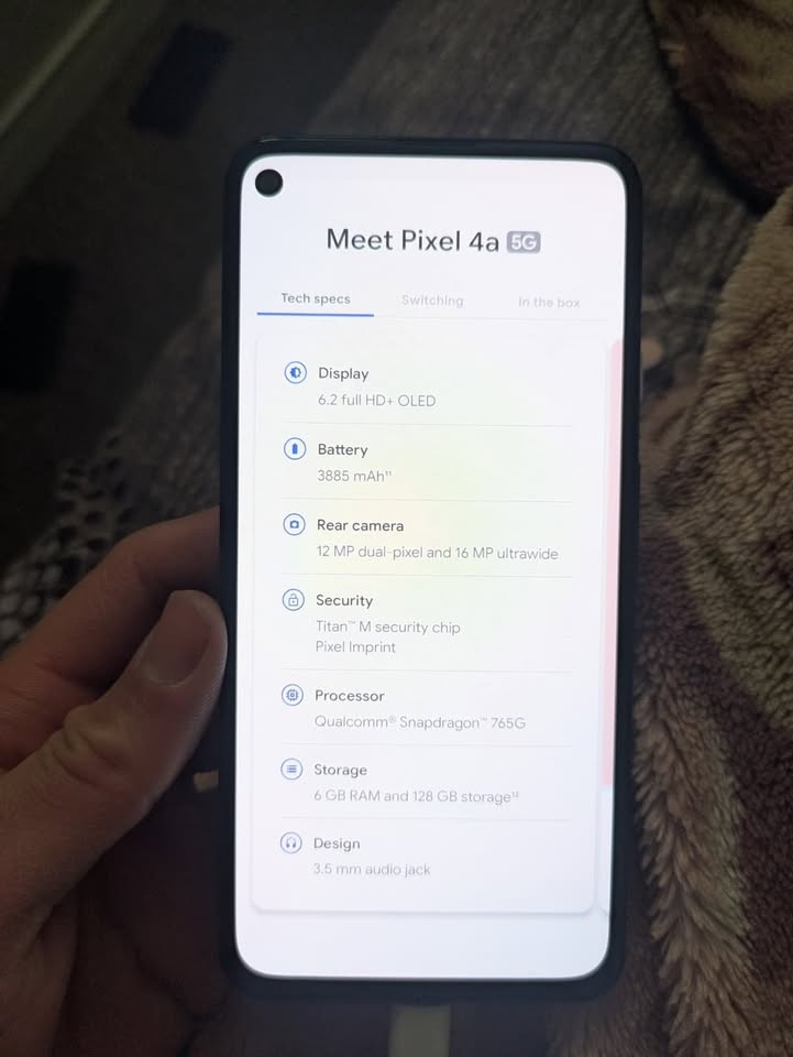 Unused Google Pixel 4a - 128GB - Unlimited Photos Storage - photo 4