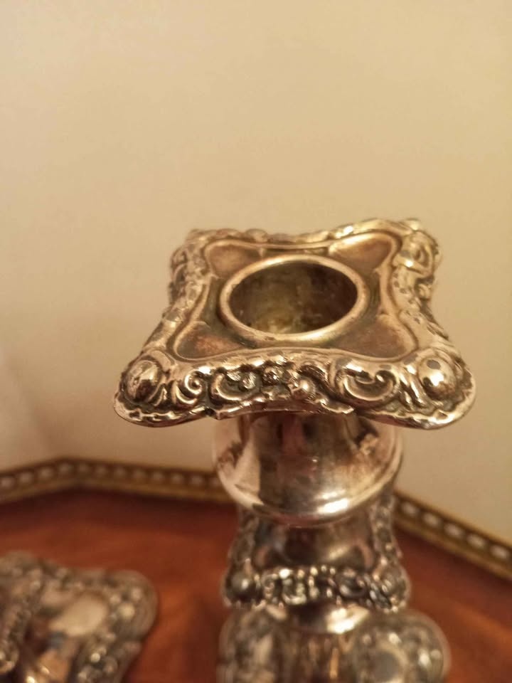 Antique BP Silver Plate Candlesticks - photo 5