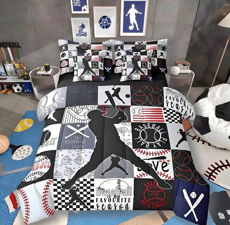 New Sports Comforter Set 7 Piece Bed in a Bag Twin