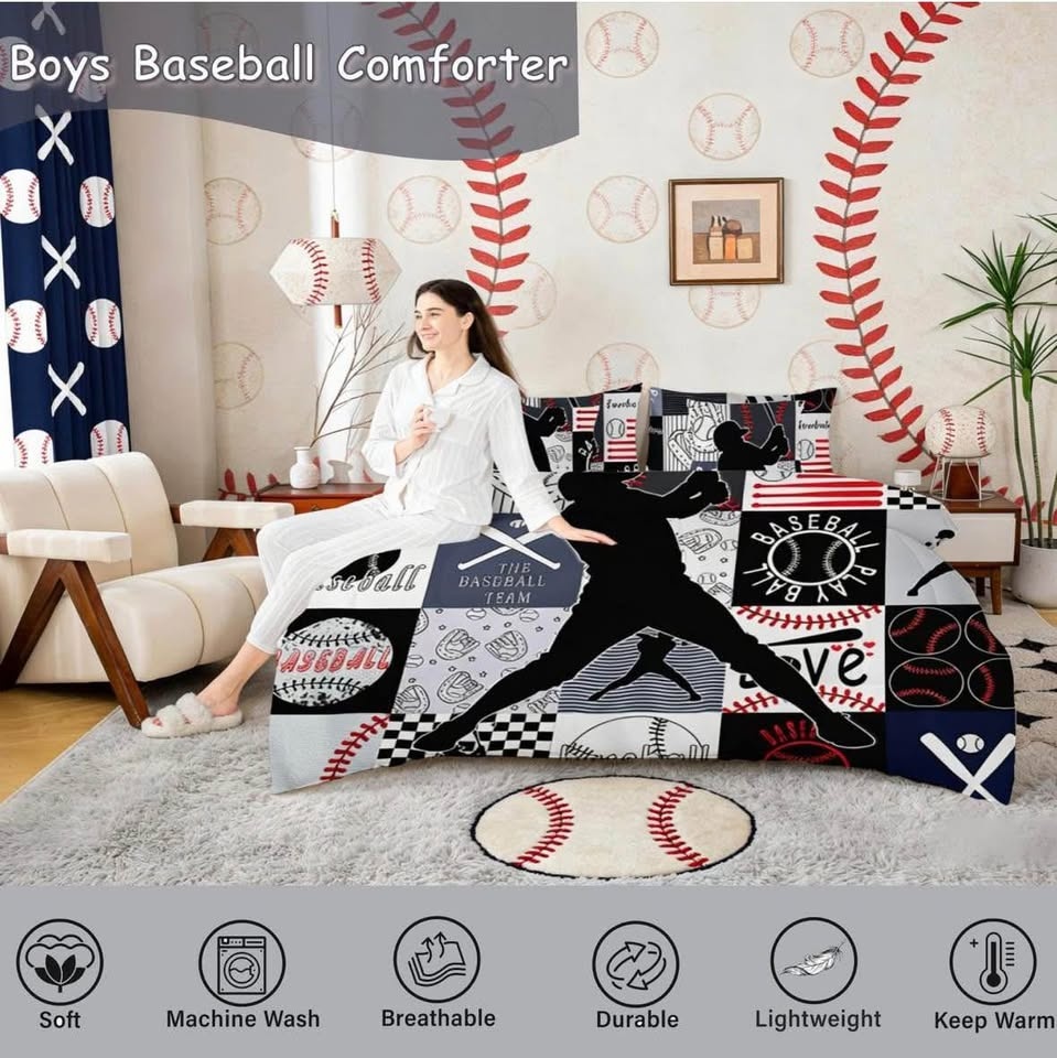 New Sports Comforter Set 7 Piece Bed in a Bag Twin - photo 4