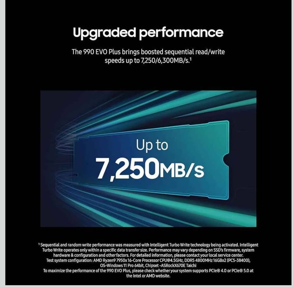 Samsung 990 Evo Plus 2TB NVMe SSD - photo 3