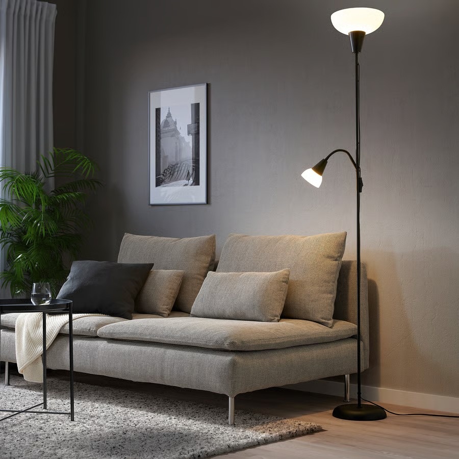 Moving Sale: TÅGARP Floor Lamp (Black/White) - 2 Available - photo 2