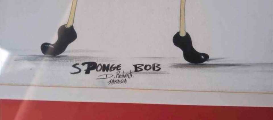 Rare Jamaican Folk Art SpongeBob Painting - Signed One-of-One - photo 2