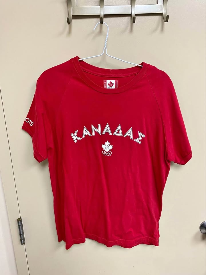 Vintage Roots 2004 Athens Olympics Team Canada T Shirt Men's Sma