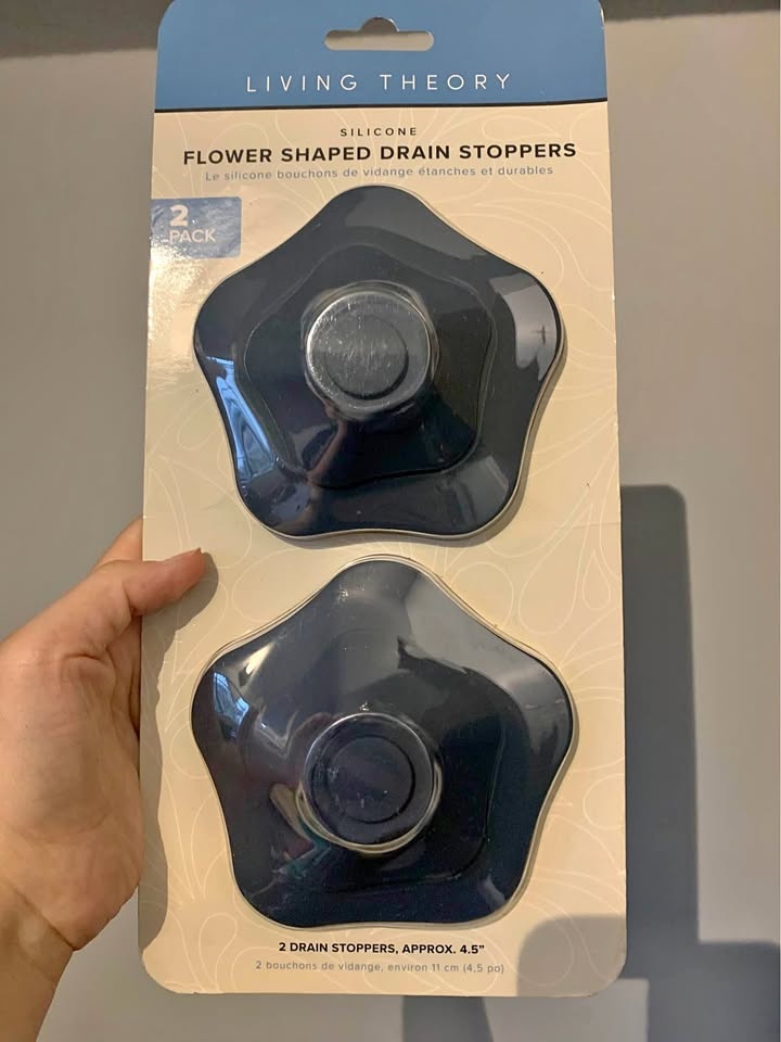 Silicone Flower Drain Stoppers - 2 Pack