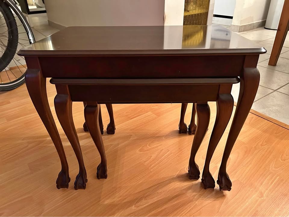 Solid Wood Set of 3-Stackable Side Tables! (Cash only)