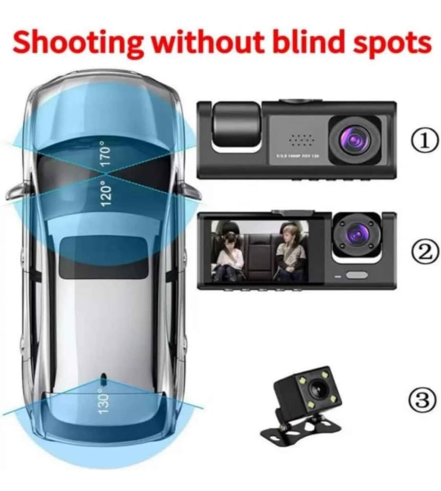 3-Channel New Dash Cam with 32GB SD Card - photo 2