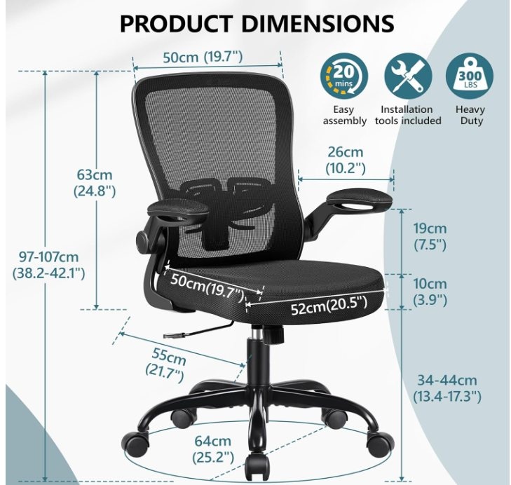 NEW Ergonomic Office Desk Chair with Lumbar Support - photo 4