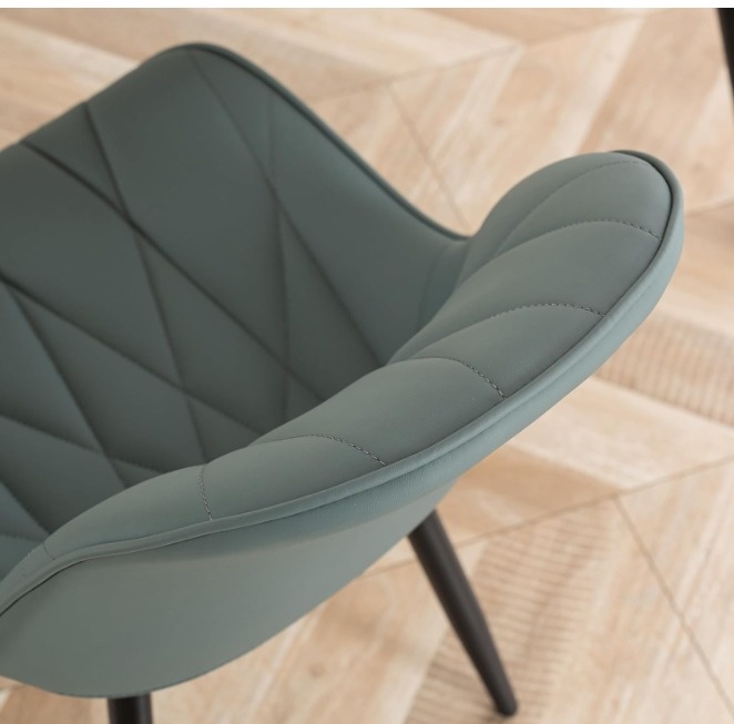 Dining Room Chairs Set of 2, Grayish Green - photo 5