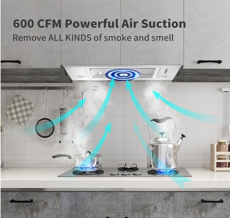 24" Range Hood Insert - 600CFM, Ducted/Ductless, Stainless Steel - photo 3