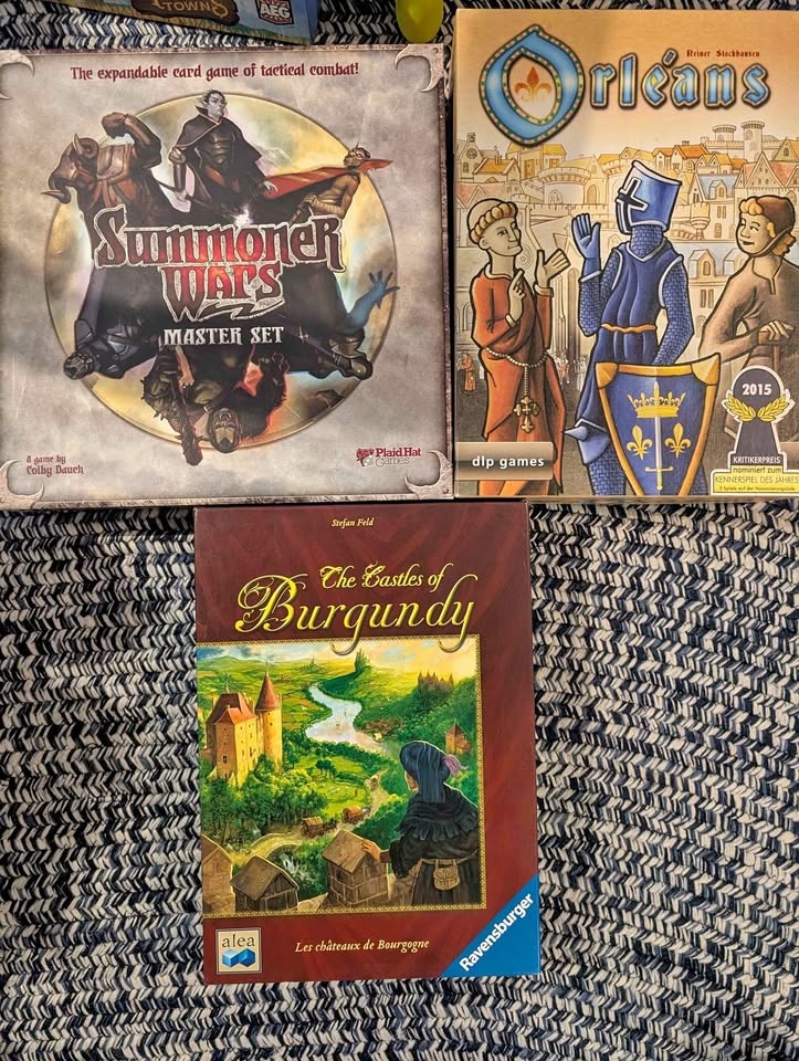 Board Game Bundle: Summoner Wars, Orléans, Castles of Burgundy